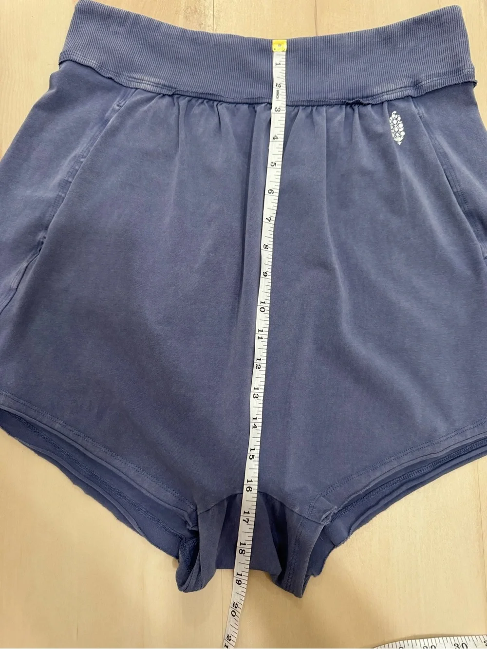 Free People Movement Hot Shot Harem Shorts Washed Blue Medium Baggy - Picture 10 of 11